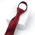 拉链手打休闲懒人领带6CM窄版英伦男女通用领带男士领带女士领带 大红色6cm