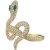 APM MONACO 925银蛇形镶晶钻女士戒指 金色 A15301XGY 金色 54