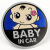 标车族 妈妈宝宝在车里金属汽车车贴标BabyincarMamaincar个性美女反光警示 薄铝 宝宝在车里 圆形 蓝色