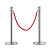谋福 CNMF 8253 礼宾柱围栏 一米线护栏杆 机场栏杆座隔离带警戒线 可定制logo（不锈钢立柱1根 不含挂绳）