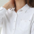 南极人（Nanjiren）衬衫女休闲长袖纯色衬衣修身显瘦打底衫女 棉质白色 L