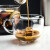 威尔斯伯格日式钢化玻璃杯早餐杯带把手家用大容量酸奶碗牛奶燕麦杯大肚杯 470ml钢化玻璃杯+竹木盖+勺子