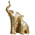 花间集 大象工艺品母子大象摆件家居装饰品客厅玄关摆件 金色银色随机