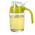 茶花厨房玻璃油壶醋壶 硅胶密封醋瓶酱油瓶 带防尘盖防漏油瓶 绿色   530ML