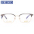 精工(SEIKO) 精工眼镜复古圆框近视眼镜框男女士 全框钛架近视眼镜架HC3012 C90咖啡金边 单镜架不含镜片