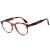 PRADA 普拉达 journal系列 女款茶色镜框茶色镜腿光学眼镜架眼镜框 VPR 18SF UEO 1O1 53MM