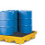 固耐安 PE四桶盛漏平台 底部可使用机动叉车 685液压车 化学品油桶防溢漏平台
