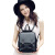 鳄鱼恤(CROCODILE)韩版学院风潮双肩包女 时尚旅行小背包两用单肩包女12727009-01黑色