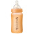 贝儿欣(BABISIL)新生儿宽口硅胶涂层防护玻璃奶瓶240ml橙BS4813