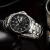 天王表(TIANWANG)手表 山河系列钢带机械表商务男士手表钟表黑色GS5703S/DD-A