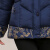妆汝妈妈装棉服中老年女装连帽棉袄2018冬装新款40-60岁老年人加厚印花棉袄E310 蓝色 3XL