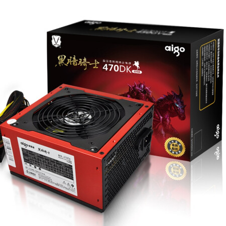 爱国者（aigo）额定320W 黑暗骑士470DK台式机电脑电源（三年质保/宽幅节能省电/支持背线）,降价幅度8.4%