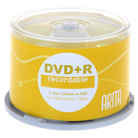铼德（ARITA）DVD+R 16速 4.7G e时代系列 桶装50片 刻录盘