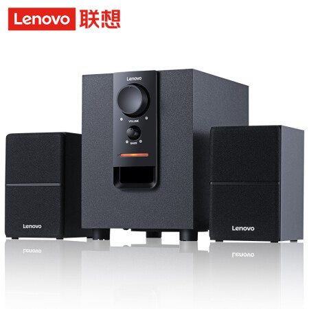 联想（Lenovo）1630桌面2.1有源音箱多媒体音响 台式机笔记本电脑音箱木质低音炮 黑色,降价幅度7.8%