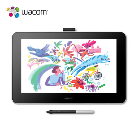 Wacom one万与创意液晶数位屏 绘画屏 手绘屏 显示屏 绘图屏 数位板 4096级压感 DTC-133
