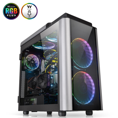 Tt（Thermaltake）Level 20 GT 黑色 全塔机箱（周年纪念款/4面钢化玻璃/模组化设计/弹性安装/E-ATX主板）