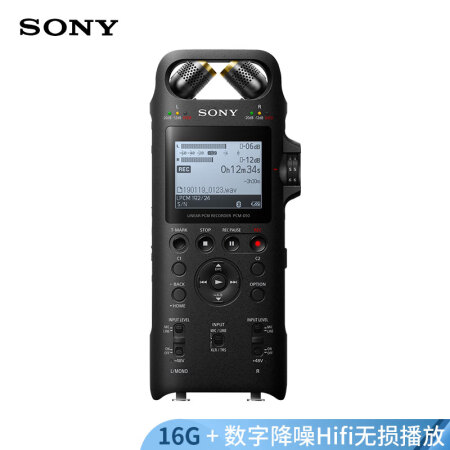 索尼（SONY）PCM-D10 专业数码录音棒/录音笔 全新升级录音芯片 数字降噪Hifi无损播放 16GB