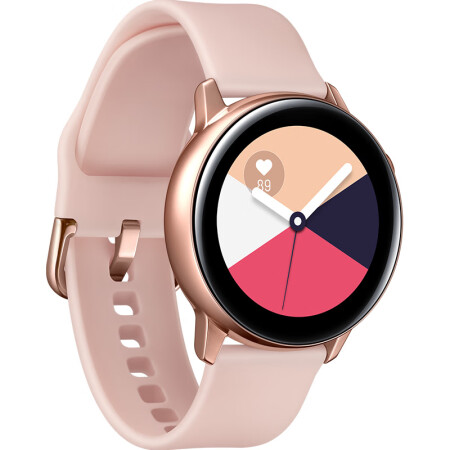 三星（SAMSUNG）智能手表 Samsung Galaxy Watch Active 铝材质表头 游泳 运动自动追踪 蓝牙通话手表 粉金,降价幅度12.5%