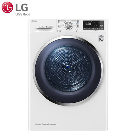 LG 9KG韩国原装进口健康除菌双边开门热泵双变频滚筒式干衣机 RC90U2AV2W