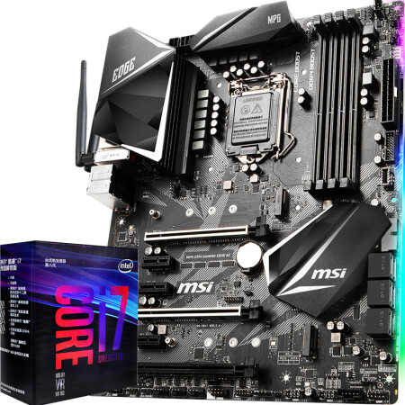 微星（MSI）MPG Z390 GAMING EDGE AC 刀锋板主板+英特尔（Intel） i7-9700K 酷睿八核 CPU 板U套装,降价幅度19.3%