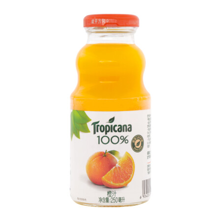 纯果乐 Tropicana 100%橙汁 果汁 250ml*24瓶 百事系列荣誉产品