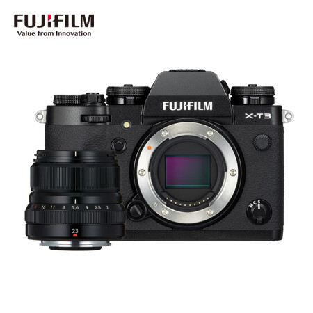 富士 (FUJIFILM) X-T3/XT3 XF23 微单 黑色机身 照相机 2610万像素 翻折触摸屏 4K
