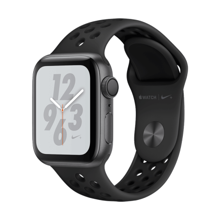 Apple Watch Series 4智能手表（Nike GPS款 40毫米深空灰铝金属表壳 黑色型运动表带 MU6J2CH/A)