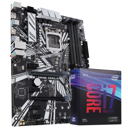 华硕（ASUS）PRIME Z390-P电竞特工 主板+英特尔i7-9700KF CPU 板U套装,降价幅度18.9%