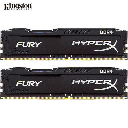 金士顿(Kingston) DDR4 3200 16GB(8G×2)套装 台式机内存 骇客神条 Fury雷电系列,降价幅度3.1%