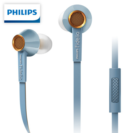 飞利浦（PHILIPS）HiFi耳机 入耳式耳机 有线耳机 高保真HiRes认证 S2蓝色