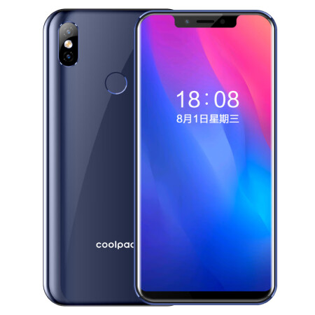 酷派（Coolpad）M3 刘海全面屏 4GB+64GB 绅士锖 移动联通电信4G手机 双卡双待