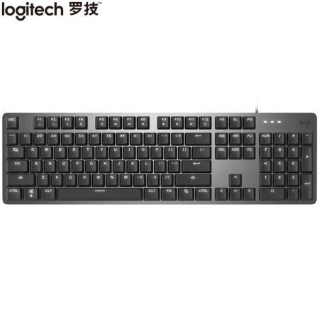 罗技（Logitech）K845 机械键盘 有线键盘 办公键盘 全尺寸 单光 黑色 TTC轴 茶轴