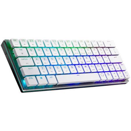 酷冷至尊(CoolerMaster) SK621 白色版 RGB机械键盘 樱桃矮红轴（CherryMX矮轴/64键/蓝牙双模/超薄键盘）