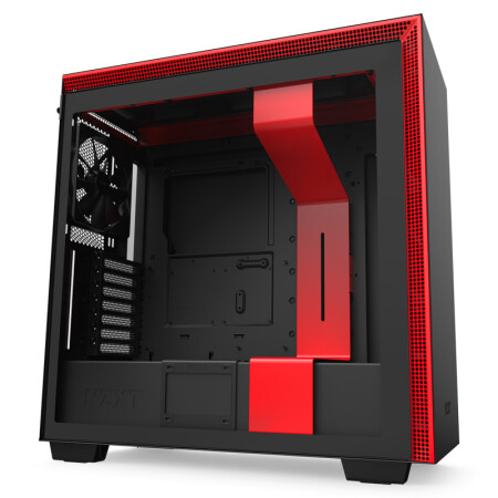 恩杰 NZXT H710 黑红 DIY中塔ATX机箱（一键开启钢化玻璃侧板/前置USB-C/360水冷支持/410mm显卡支持）,降价幅度5.6%