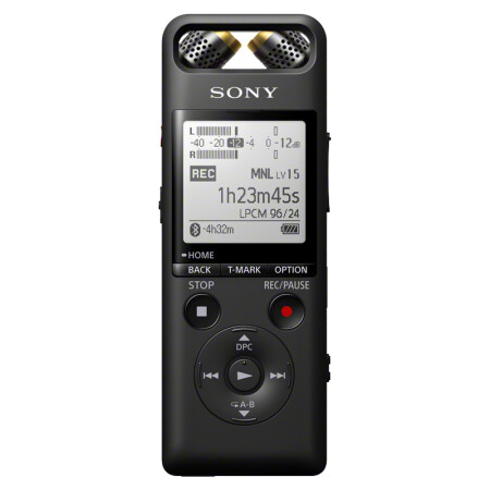 索尼（SONY）PCM-A10 数码录音棒专业线性录音 高清降噪手机远距离操控无损音乐播放器（黑色）