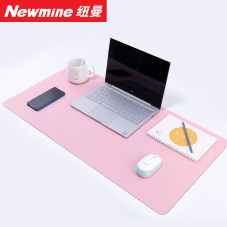 纽曼 Newmine 鼠标垫超大号苹果办公室桌垫笔记本电脑垫键盘垫书桌写字台桌面垫 90x45cm 单面粉色