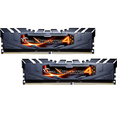 芝奇（G.SKILL）Ripjaws 4 DDR4 3600 频率 8G×2 台式机内存 (F4-3600C19D-16GRKB) 黑色,降价幅度16.7%