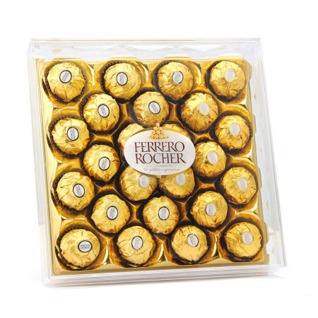 意大利进口费列罗（FERRERO）Rocher金莎榛果威化糖果巧克力礼盒装 七夕情人节表白喜糖礼物 300g T24粒
