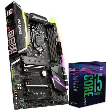 微星（MSI）Z370 GAMING PRO CARBON AC主板+英特尔（Intel） i5 8600K 酷睿六核 盒装CPU处理器 优惠套装,降价幅度13.1%