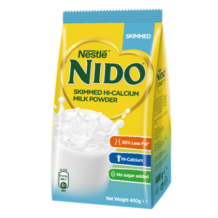 荷兰进口 雀巢Nestle 速溶脱脂成人高钙奶粉 NIDO 400g