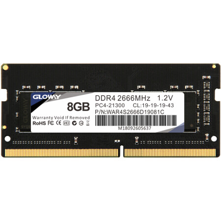 光威（Gloway）8GB DDR4 2666频率 笔记本内存条 战将系列-精选颗粒/稳定兼容