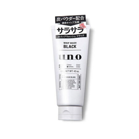 日本  资生堂（Shiseido）uno吾诺男士活性炭洗面奶 清洁毛孔控油祛痘洁面乳 黑色款  130g/支,降价幅度8.6%