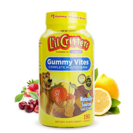 小熊糖 L’ilCritters 水果口味多种维生素矿物质软糖 190粒 美国进口
