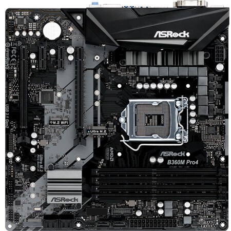 华擎(asrock)b360m pro4主板(intel b360/lga 1151)