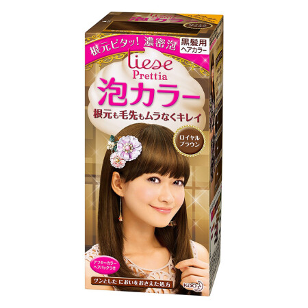 Kao 花王 liese系列 Prettia泡沫染发膏 皇家高贵棕 108ml 日本原装进口