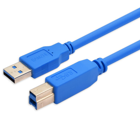 山泽(SAMZHE) UK-830 USB3.0高速打印机数据线 A公对B公 AM/BM  方口移动硬盘盒数据连接线 3米,降价幅度7.8%