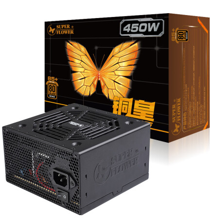 振华（SUPER FLOWER）额定450W 铜皇450W 电源（80PLUS铜牌/主动式PFC/3年质保）,降价幅度14.3%