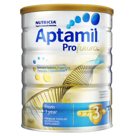 【旗舰店】澳洲爱他美（Aptamil）奶粉3段白金版 12个月以上婴幼儿配方奶粉原装原罐进口900g 1罐装