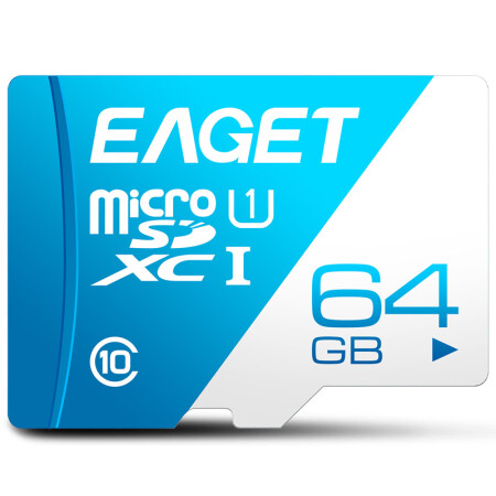 忆捷（EAGET）T1 64GB Class10高速手机内存卡 MicroSDHC UHS-I平板电脑行车记录仪存储卡 TF卡