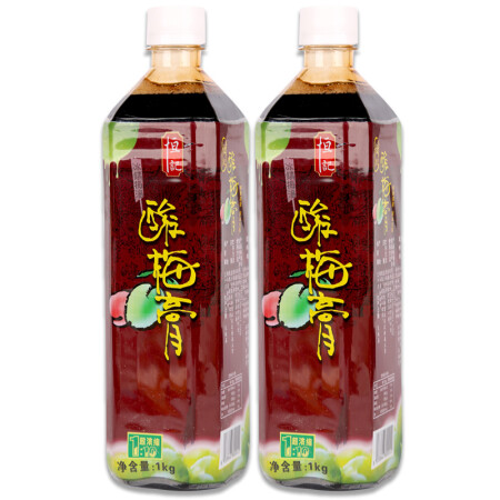 恒记 酸梅膏 浓缩酸梅汤饮料 1kg*2瓶